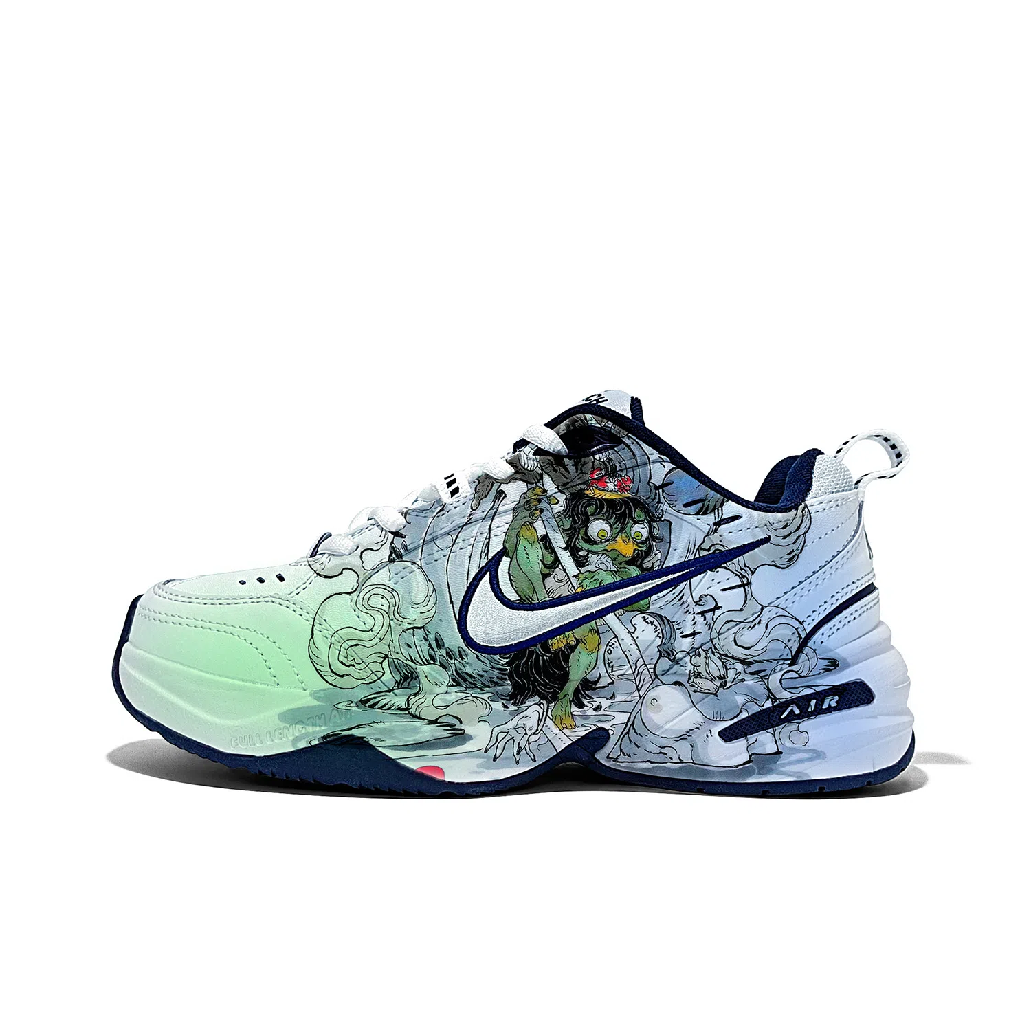 Nike Air Monarch 4 White Navy