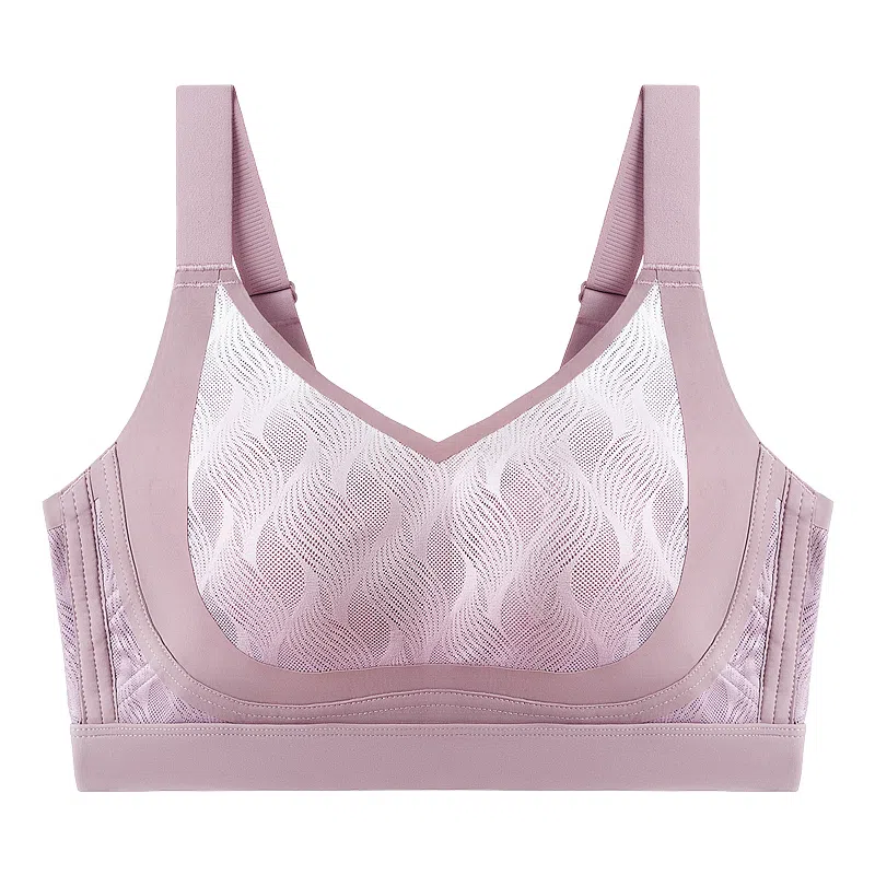 千奈美 无痕显小亲肤舒适聚拢透气蕾丝文胸 女款