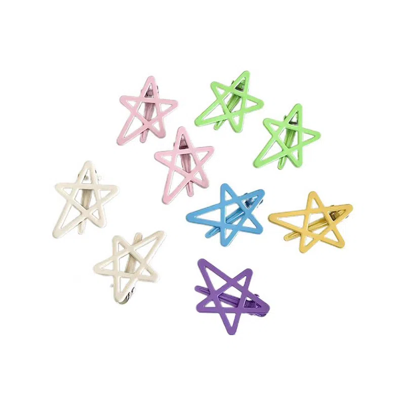 水中玉 彩色多巴胺可爱发卡高级感洋气刘海侧边一字夹 合金 发夹 女款