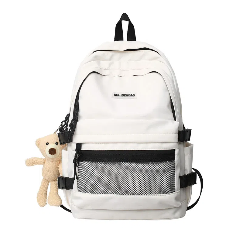 巴朗熊 潮酷纯色简约百搭 尼龙 双肩包 男女同款情侣款 多色