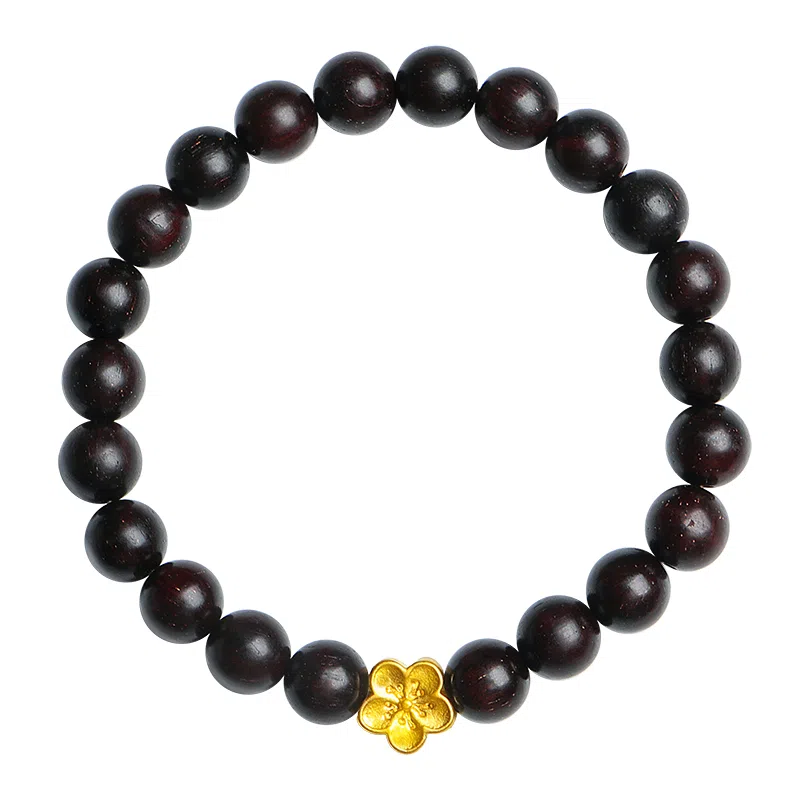 木盛缘 桃花文玩佛珠念珠 小叶紫檀 手串 男女同款情侣款