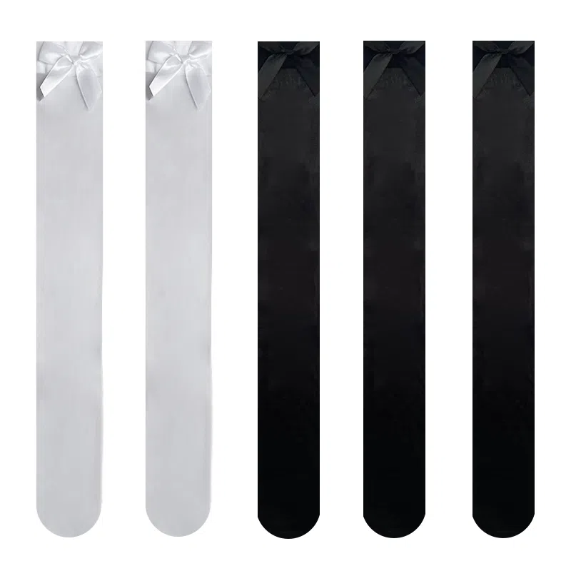 夜间教习室 长筒过膝薄款性感御姐风纯欲蝴蝶结丝袜 女款 五双装