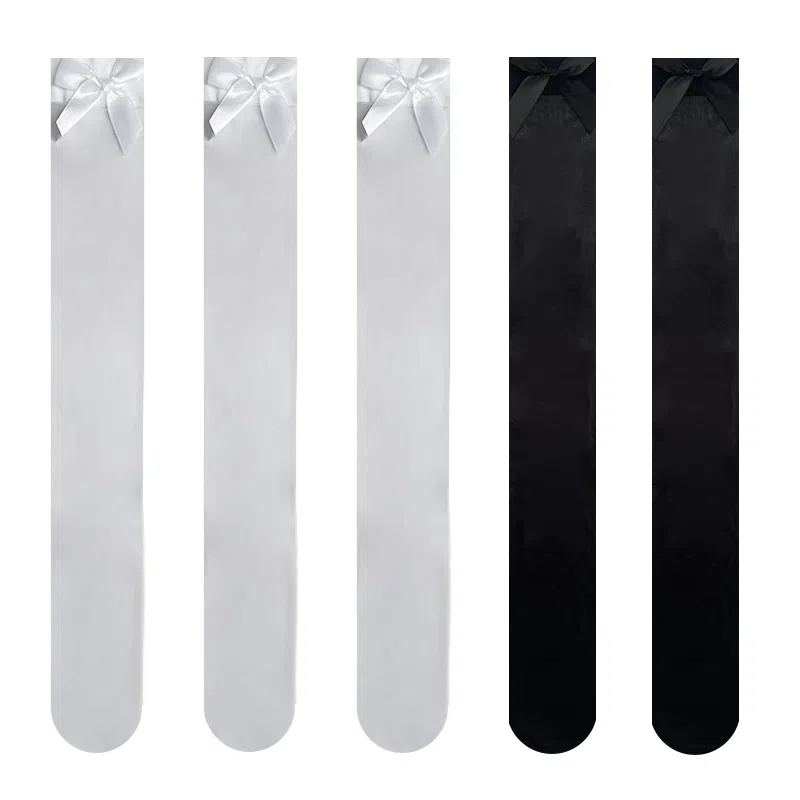 夜间教习室 长筒过膝薄款性感御姐风纯欲蝴蝶结丝袜 女款 五双装