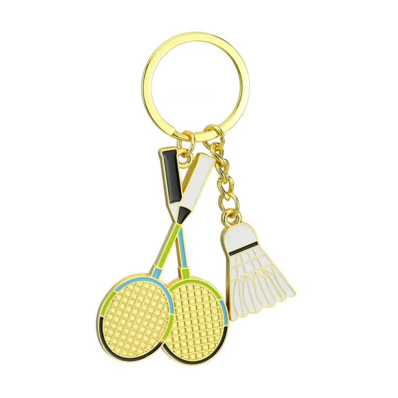 一点潮玩 金属篮球 羽毛球 乒乓球 足球钥匙扣 背包车载挂饰 谷圈挂件