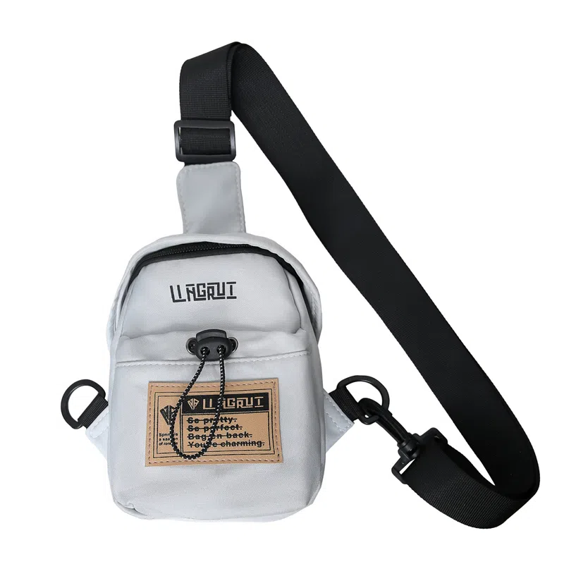 醇龙 休闲潮流 尼龙 胸包 常规 男女同款情侣款 黑色/米白色/红色/卡其色/灰色