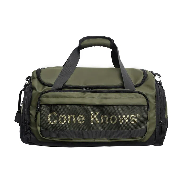 醇龙 多功能休闲工装风字母设计干湿分离 尼龙拼网 旅行包 常规 男女同款情侣款 黑色/灰色/绿色