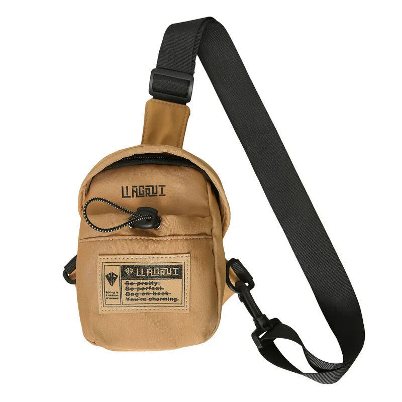 醇龙 休闲潮流 尼龙 胸包 常规 男女同款情侣款 黑色/米白色/红色/卡其色/灰色