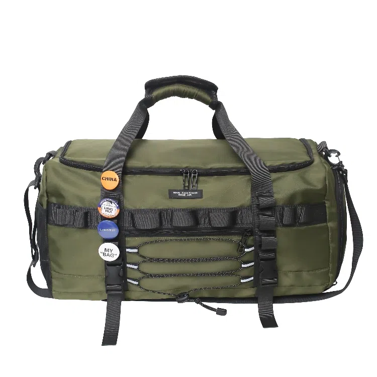 彤彤兔 大容量健身多功能简约百搭 尼龙 双肩旅行包 男女同款情侣款 黑色/绿色/灰色