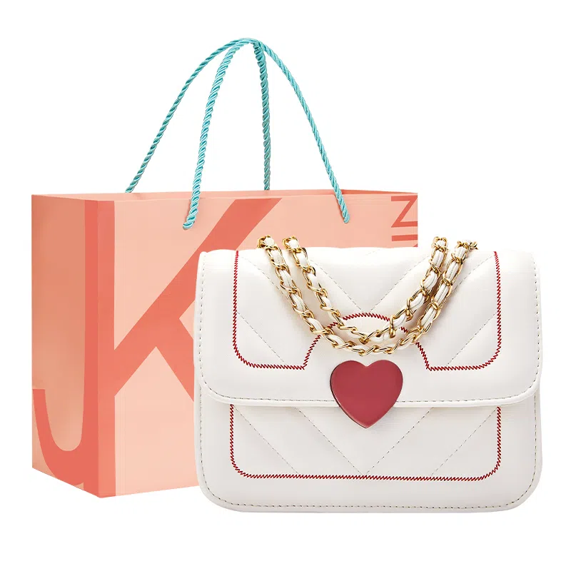 Jane Klain Chain Shoulder Bag White