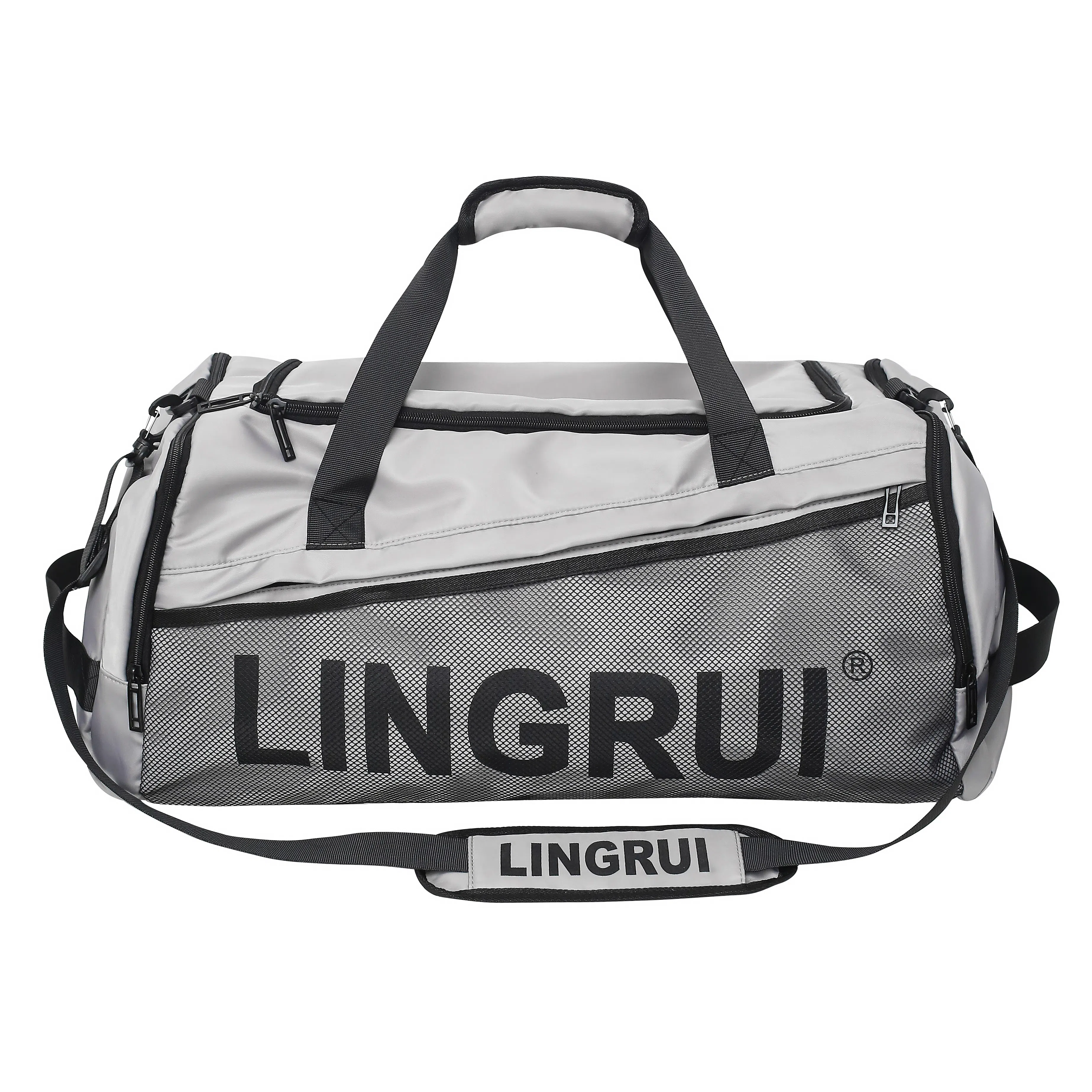 彤彤兔 运动双肩干湿分离游泳训练包大容量 尼龙 手提健身包旅行包 男女同款情侣款 黑色/绿色/白色