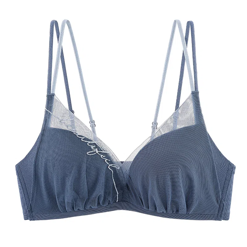 莫代尔 小胸聚拢上托防下垂收副乳无钢圈美背蕾丝薄款文胸 女款