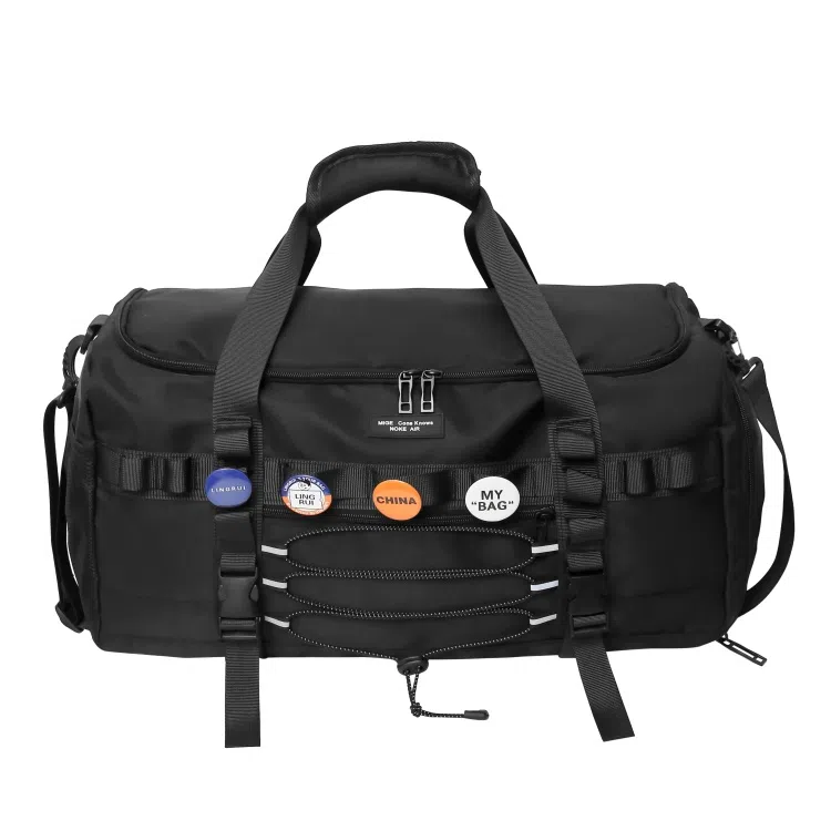 彤彤兔 大容量健身多功能简约百搭 尼龙 双肩旅行包 男女同款情侣款 黑色/绿色/灰色