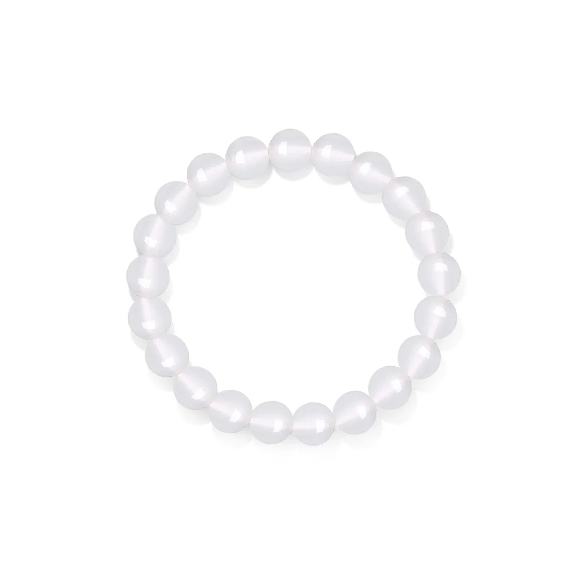 【高品质】 金师傅 透亮白轻奢日常百搭显白纳福转运珠富贵 玉髓 玉石手串 男女同款情侣款