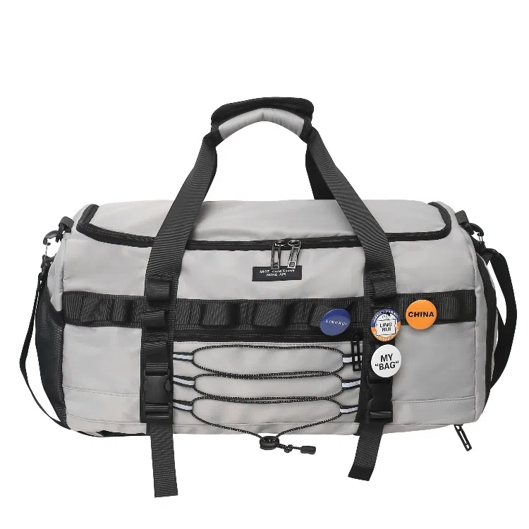 彤彤兔 大容量健身多功能简约百搭 尼龙 双肩旅行包 男女同款情侣款 黑色/绿色/灰色