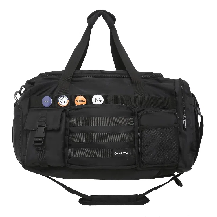 彤彤兔 休闲简约短途旅游时尚百搭 尼龙 旅行包 男女同款情侣款 黑色/军绿色/灰色