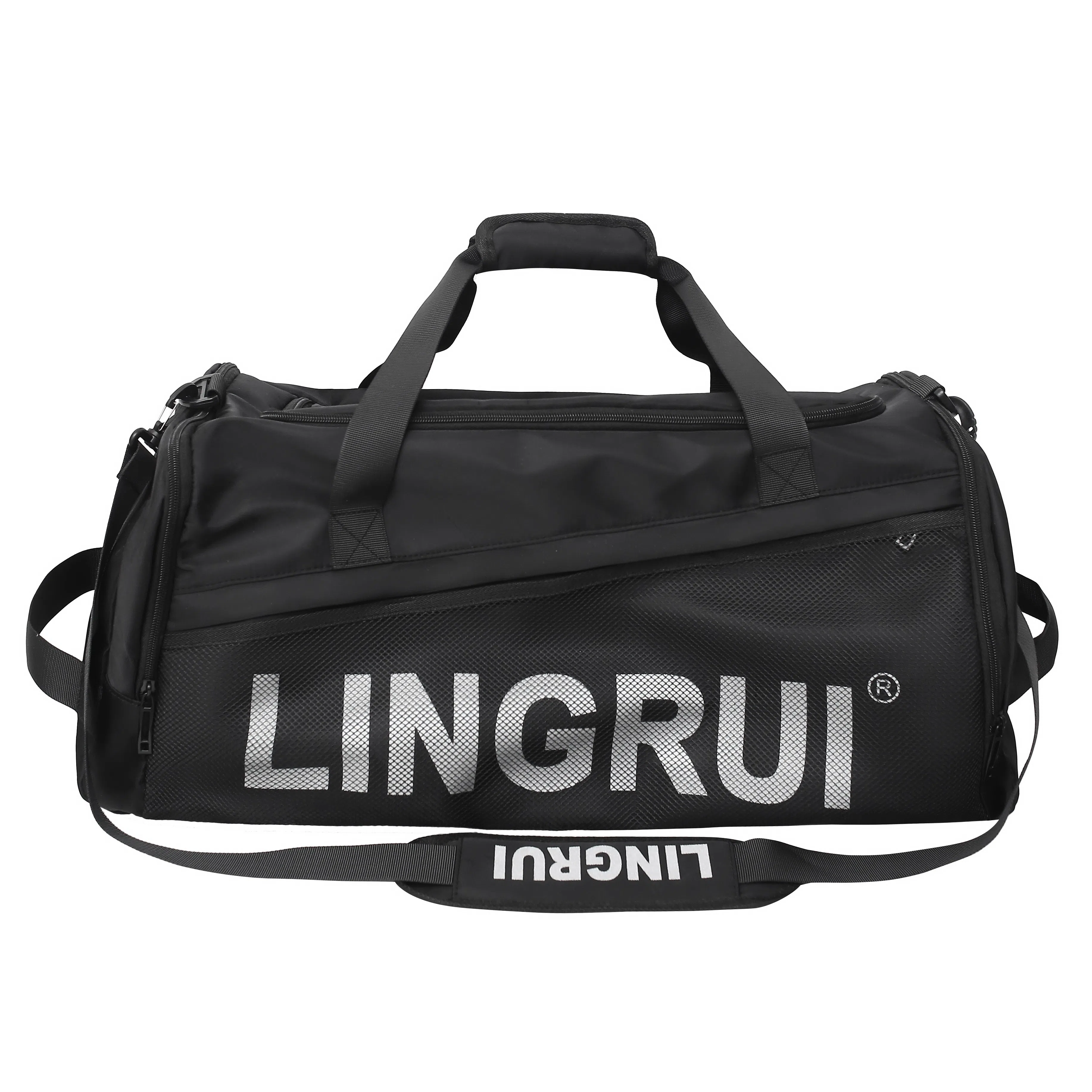 彤彤兔 运动双肩干湿分离游泳训练包大容量 尼龙 手提健身包旅行包 男女同款情侣款 黑色/绿色/白色