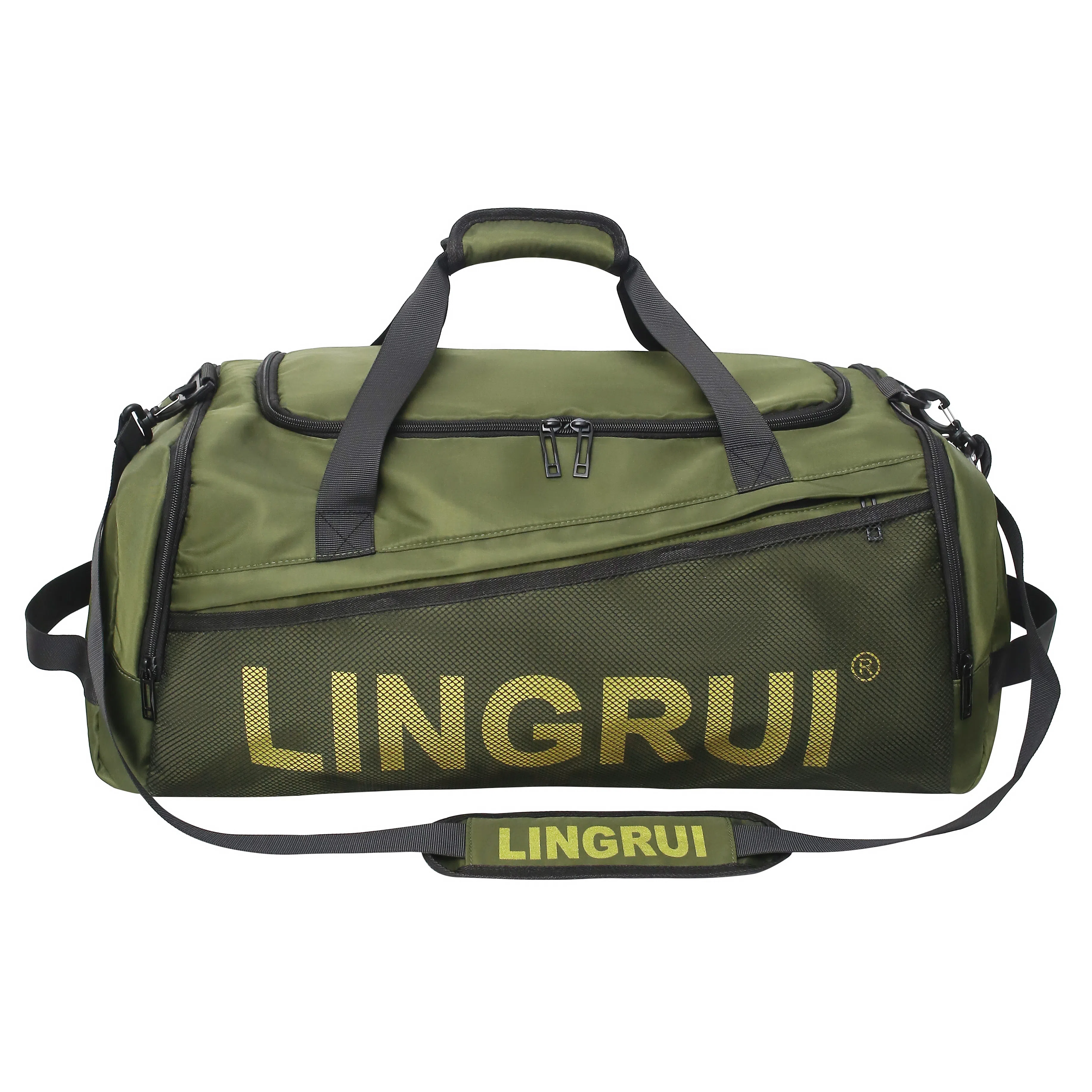 彤彤兔 运动双肩干湿分离游泳训练包大容量 尼龙 手提健身包旅行包 男女同款情侣款 黑色/绿色/白色