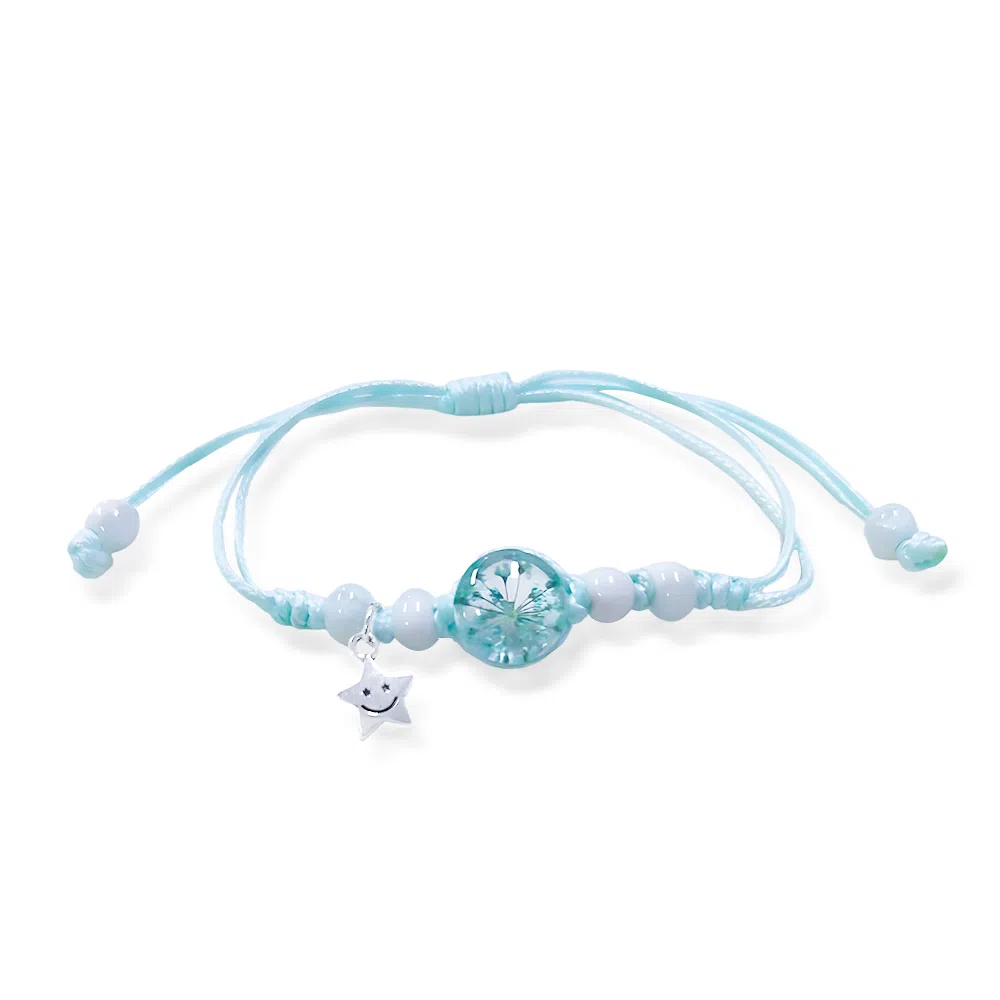 饰伴 繁星记忆运平安喜乐 如意优雅小众国风手工编织手绳 琉璃 手链 男女同款情侣款