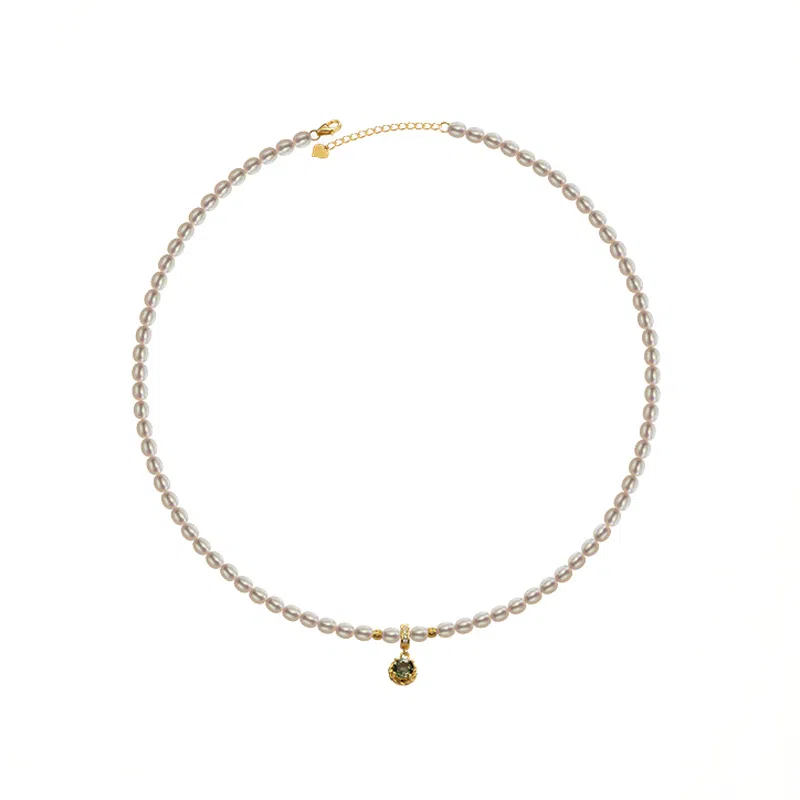 安道子 米形 延长扣 淡水珍珠 项链 女款