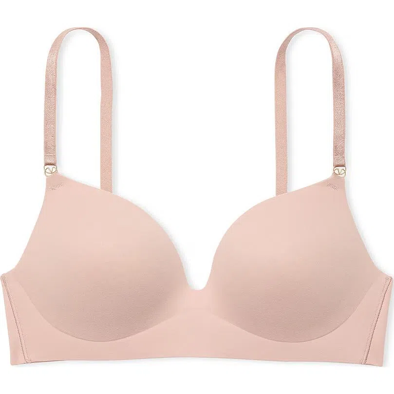 Victoria's Secret Dream Angels Smooth Wireless Push-Up Plunge Bra Macaron