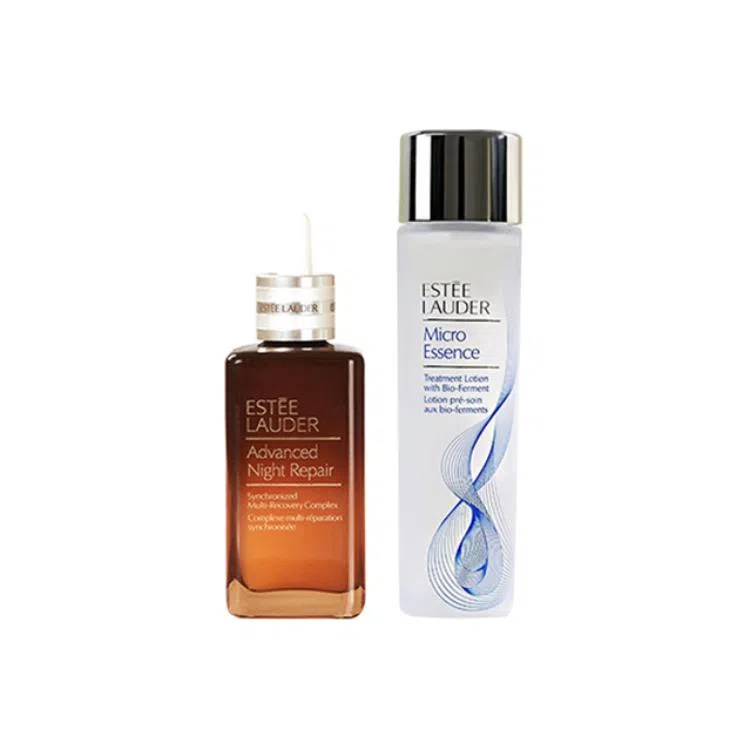 雅诗兰黛 特润小棕瓶新版原生液 护肤套装 保湿滋润收缩毛孔 两件套