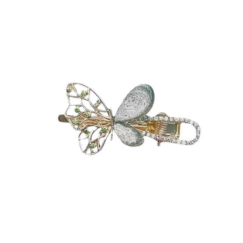 贯古今 优雅头饰品仙女侧边刘海夹前额碎发复古发卡甜美蝴蝶 合金 发夹 女款