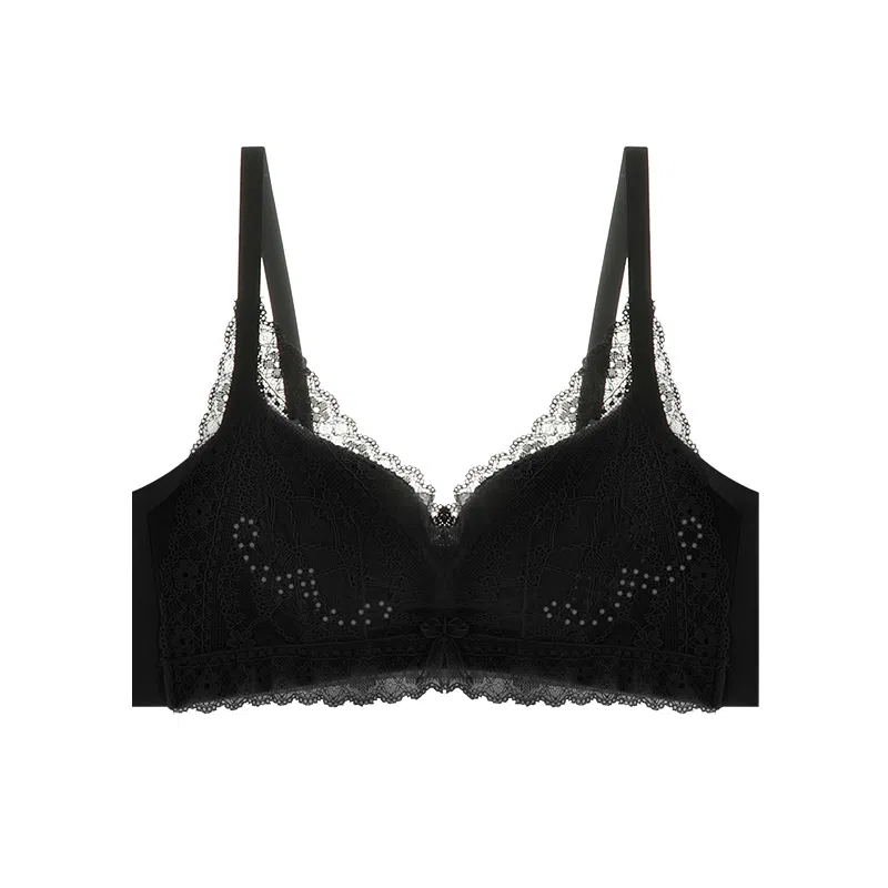 内在密码 法式蕾丝性感轻薄显小无痕透气洞洞杯收副乳文胸 女款