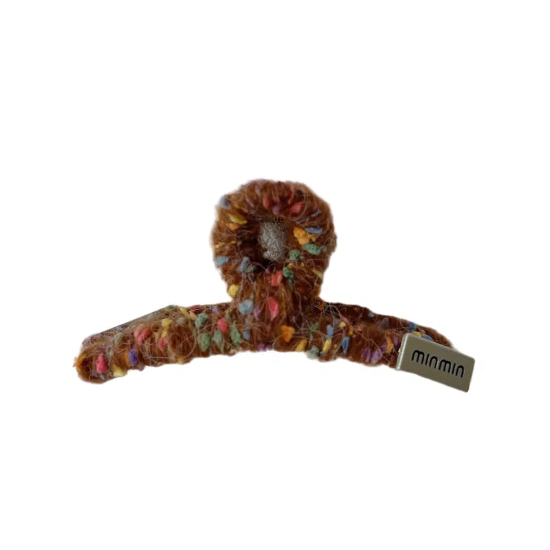 尚先生 彩色毛线缠绕甜美气质鲨鱼夹后脑勺盘发抓秋冬甜美发夹发卡头饰 发饰 女款