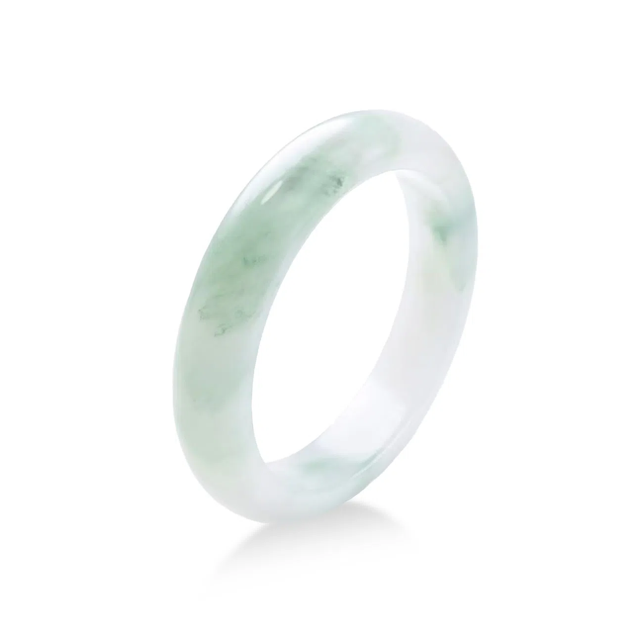 吉瑶 新中式一步一响古典贵妃镯 国潮国风青山黛 复古高级感 小众显白温婉气质 天山翠 玉石手镯 女款