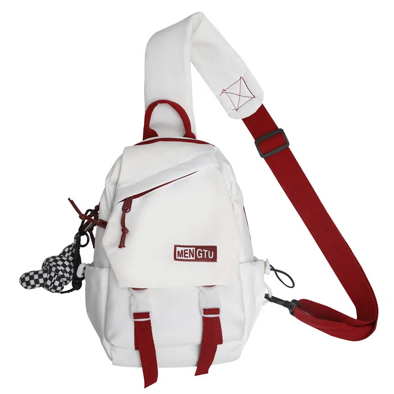 泰克森 时尚休闲百搭个性挂件潮流 尼龙 胸包 常规 男女同款情侣款 蓝色/红色/绿色/黑色