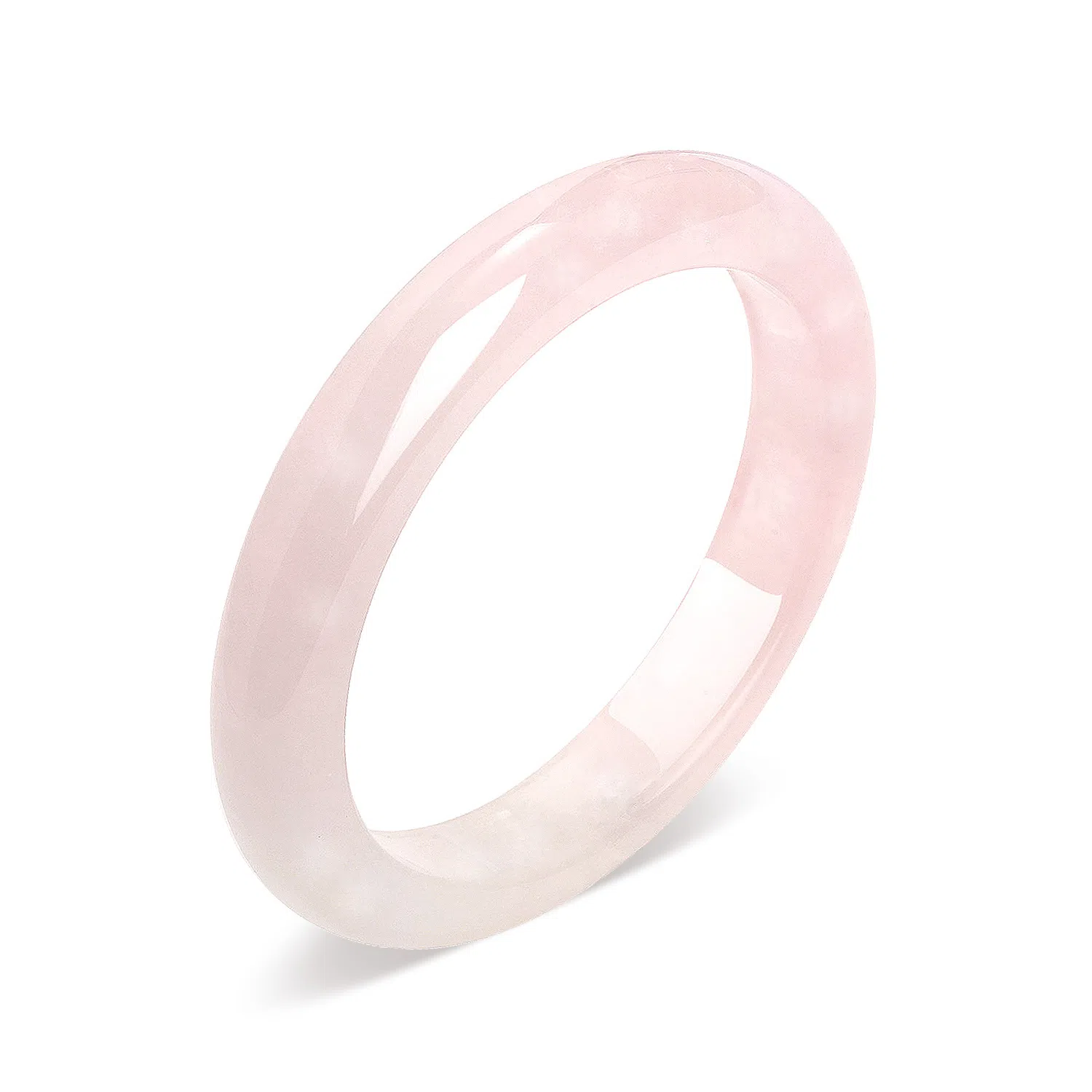 骊碧 国风设计渐变粉 温柔圆条西柚色马粉镯子精美粉少女心 水晶 手镯 女