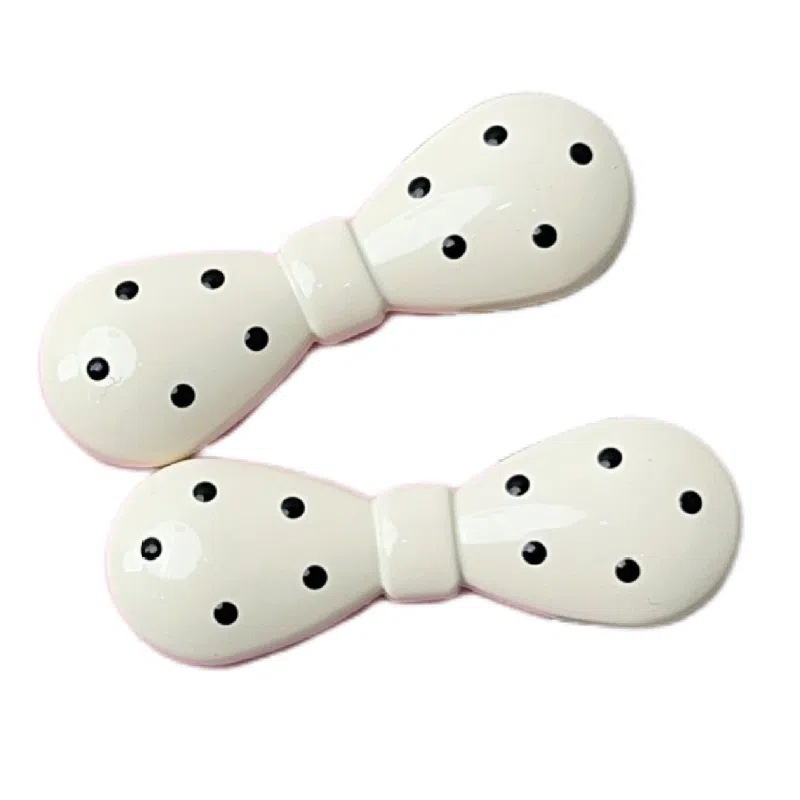 贯古今 法式黑白波点系列金属小众设计感鸭嘴夹刘海侧边夹 合金 发夹 女