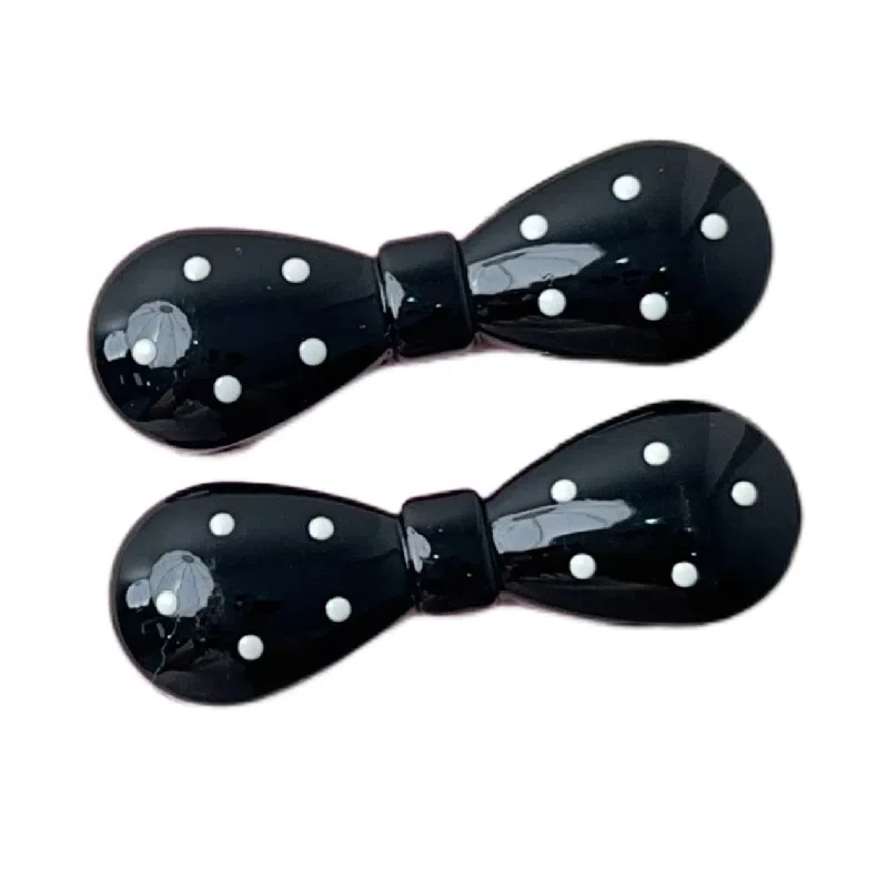 贯古今 法式黑白波点系列金属小众设计感鸭嘴夹刘海侧边夹 合金 发夹 女