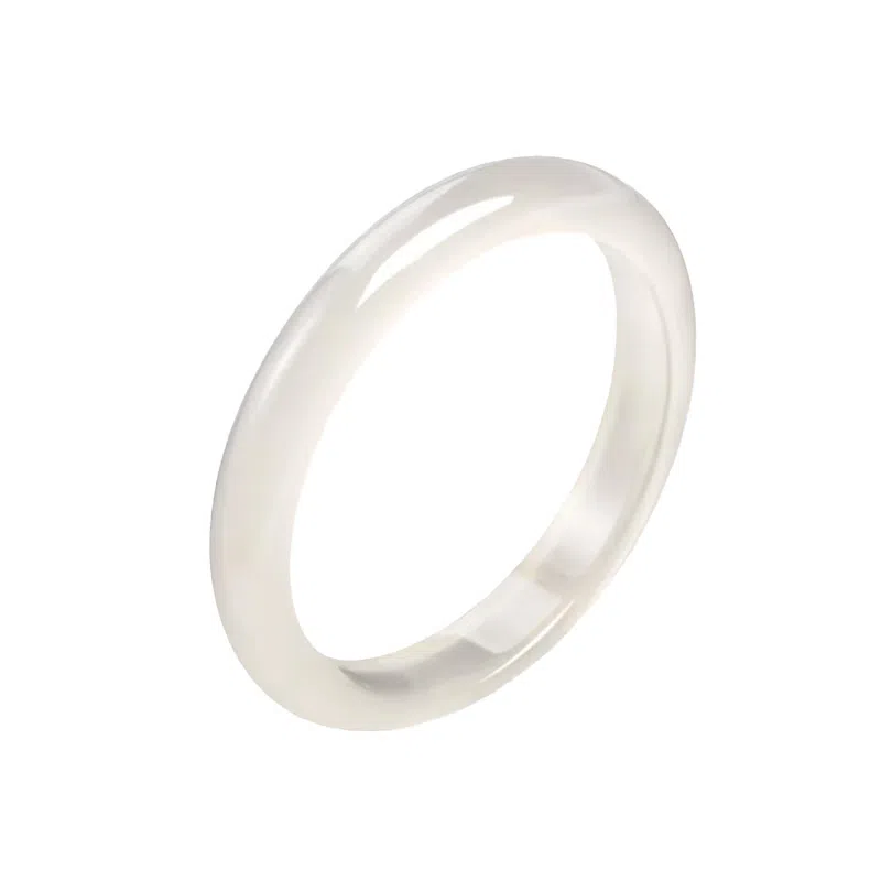 岁月静好 新中式国潮复古民族风荔枝冻宽版美人镯白月光镯子搭配汉服旗袍素雅气质 猫眼石 玉石手镯 女