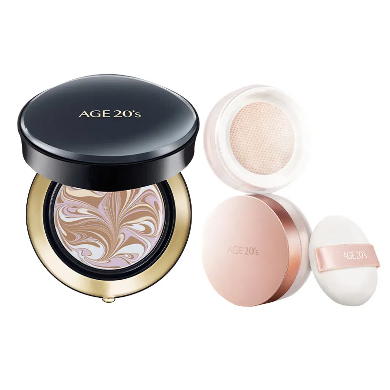 爱敬 韩国进口 四色拉花遮瑕气垫 控油持久定妆散粉