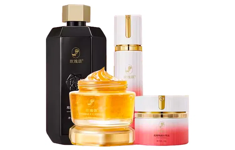 玫瑰颂 秋冬锁水焕颜臻享套装 保湿补水 四件套