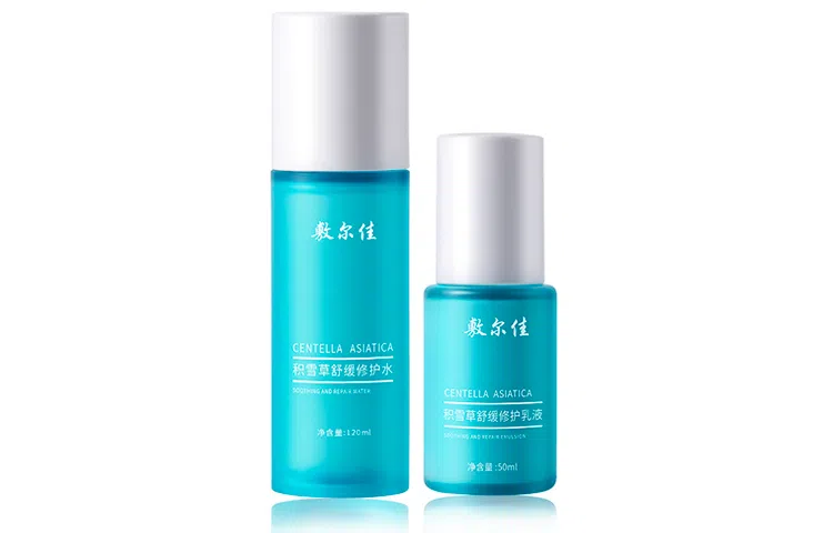 敷尔佳 积雪草舒缓修护水乳套装 补水保湿
