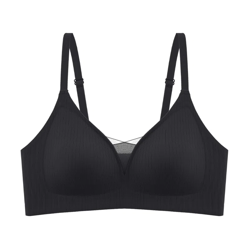 欧迪芬 轻盈裸感聚拢上托向上提拉防下垂不压不挤交叉透气网纱不跑杯隐形无痕美背文胸 女