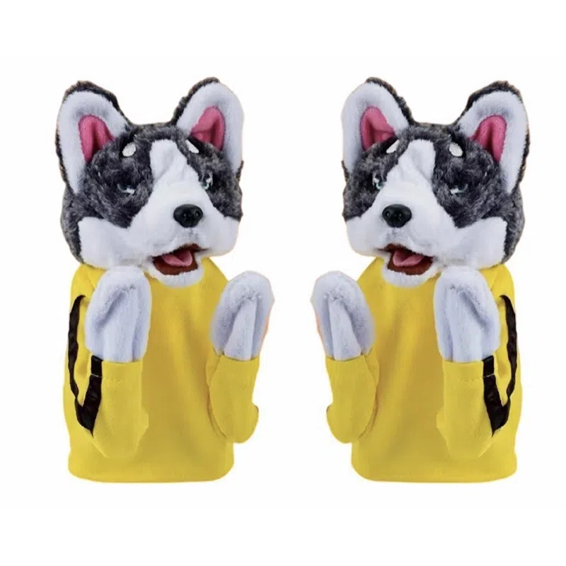 一点潮玩 手偶拳击狗哈士奇 出拳可发声 玩偶周边