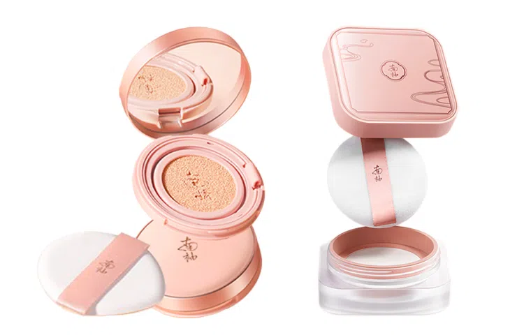 南袖 滤镜雪润气垫散粉套装 自然