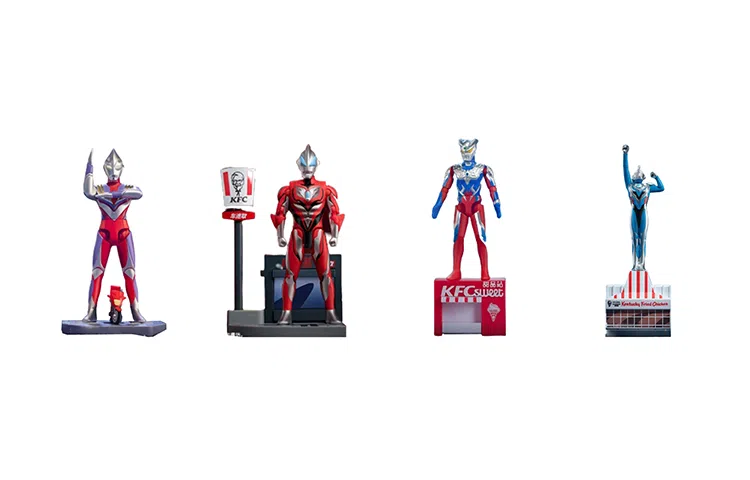肯德基 迪迦奥特曼&捷德奥特曼&赛罗奥特曼&泽塔奥特曼 可动手办