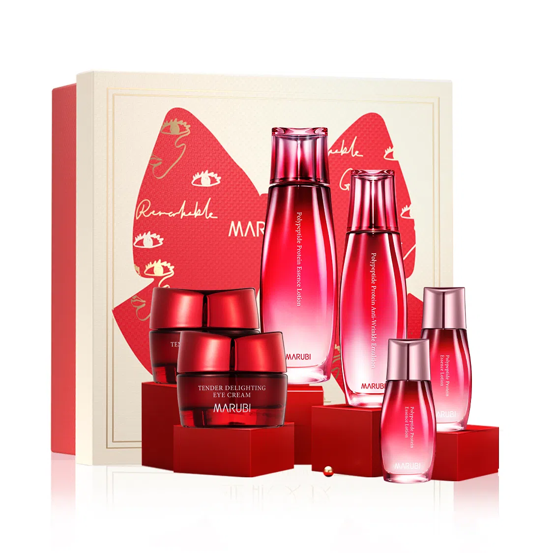 丸美 多肽蛋白精华露乳液面霜 滋润保湿