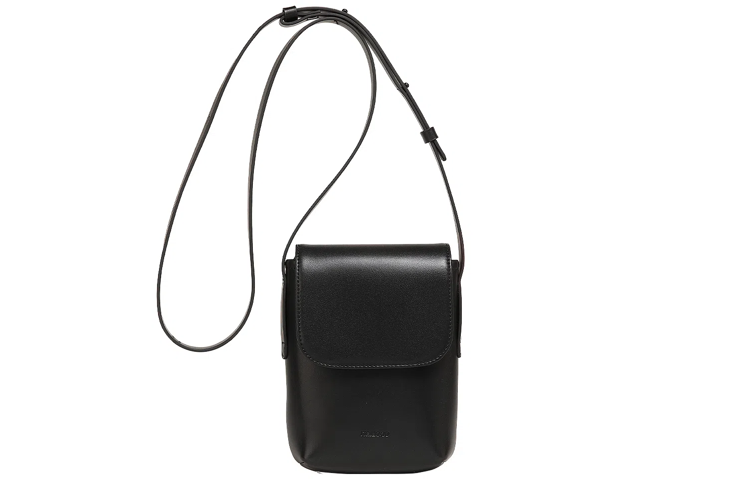 妙迪 竖款磁扣开合 牛皮 单肩包斜挎包手机包 中号 女款 棕色