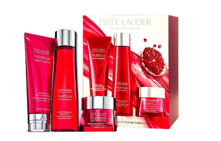 雅诗兰黛 红石榴护肤套装 舒缓维稳保湿抗氧化 洁面+滋润水+晚霜