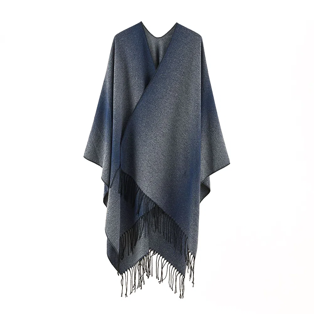 梦特娇 日常通勤常规简约空调房双面穿搭流苏 披肩 女