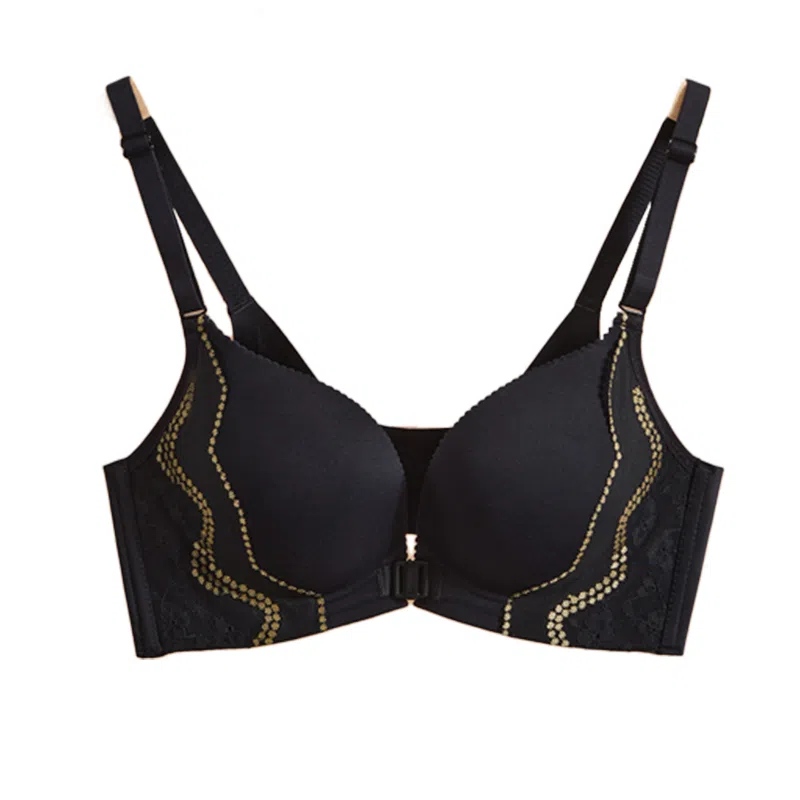 古今 纯色无钢圈前扣聚拢小胸显大侧收美背防下垂文胸 女