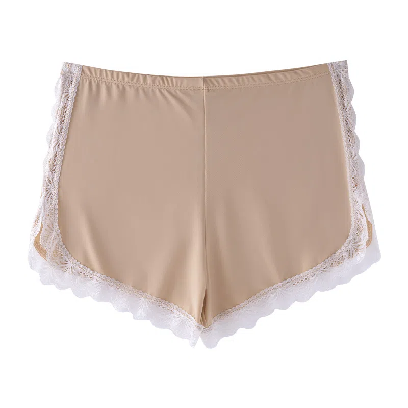 欧迪芬 纯欲蕾丝防走光安全裤短裤不卷边提臀裙裤蕾丝拼接居家打底裤内裤多穿裸感不掉裆高弹不勒宽松透气不卷边打底裤 女
