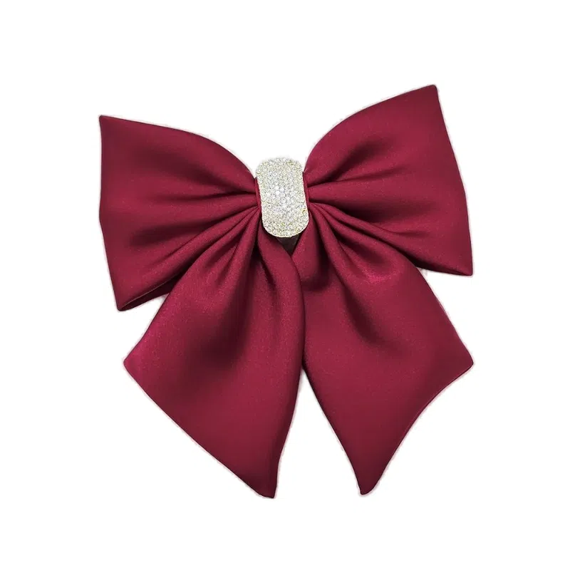 左欧 大蝴蝶结优雅弹簧夹发饰 发卡头饰夹子头花 布艺 合金 发夹 女