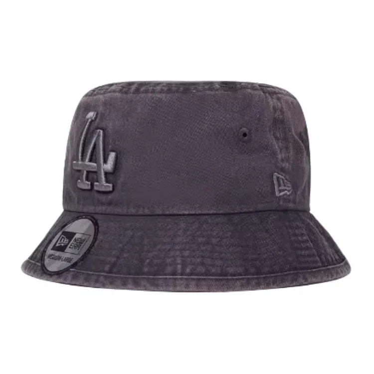 New Era Los Angeles Dodgers Denim Bucket Hat Dark Grey