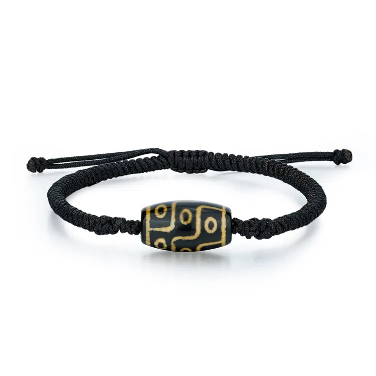 佐卡伊 藏式九眼天珠 小众轻奢平安编织珠子高级感 玛瑙 手链 男女同款情侣款